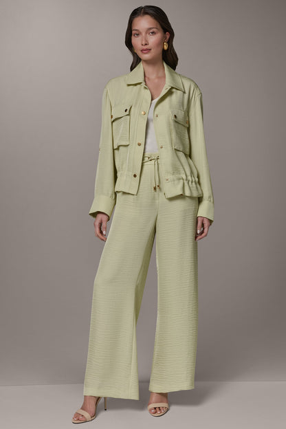 LONG SLEEVE TIE WAIST SHIRT