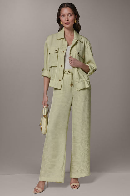 LONG SLEEVE TIE WAIST SHIRT