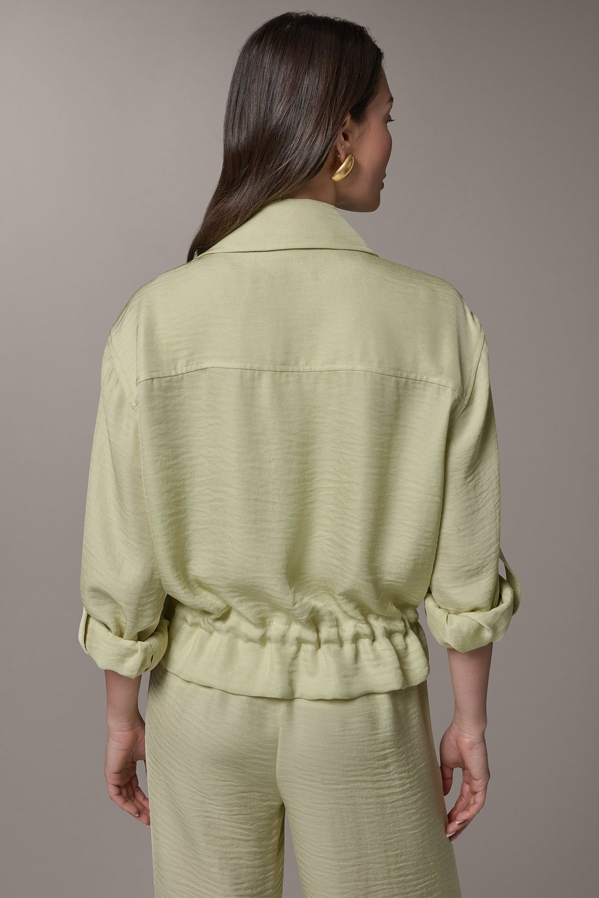 LONG SLEEVE TIE WAIST SHIRT